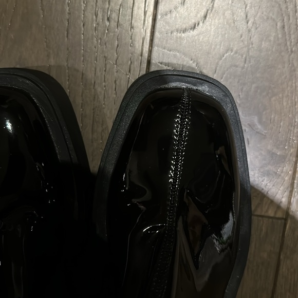 NWOT H&M Patent Leather heeled Boots - Picture 9 of 11
